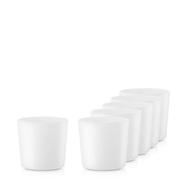 Pojemnik szklany szklanka do świec 71423 biały mat 185 ml kpl. 6 szt.