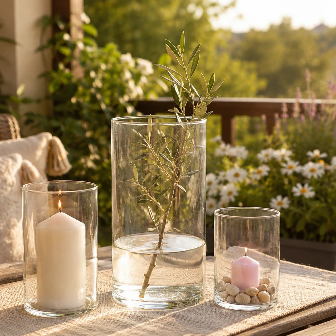 Glaszylinder-Vase 30-21-15 cm Set 3 St. %%page%%
