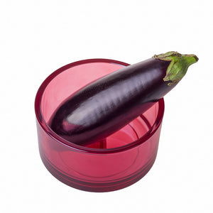 Miska szklana bordo transparent szer 15 cm 820 ml