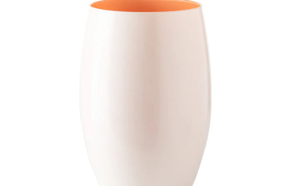 Wazon szklany DUO kremowo pomarańczowy 20 cm