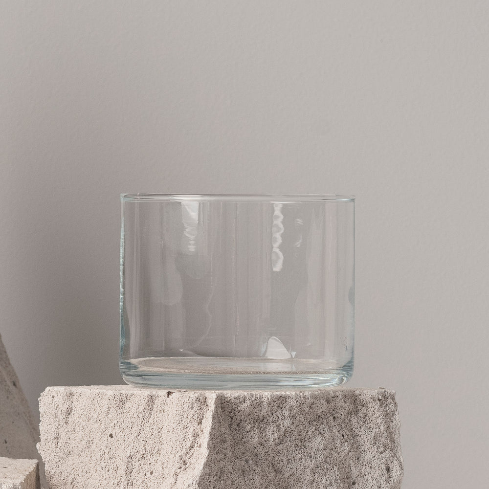 Wazon szklany niski cylinder pojemnik 535 ml wys. 8 cm