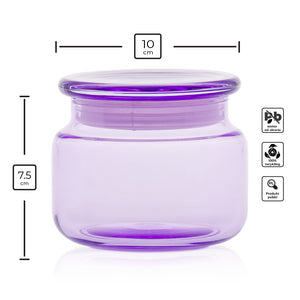 Szklany pojemnik z pokrywką do zalewu LUMINA 420 ml fioletowy transparent 35531 kpl 6 szt