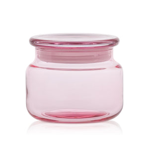 Szklany pojemnik z pokrywką do zalewu LUMINA 420 ml różowy transparent 35531 kpl 6 szt