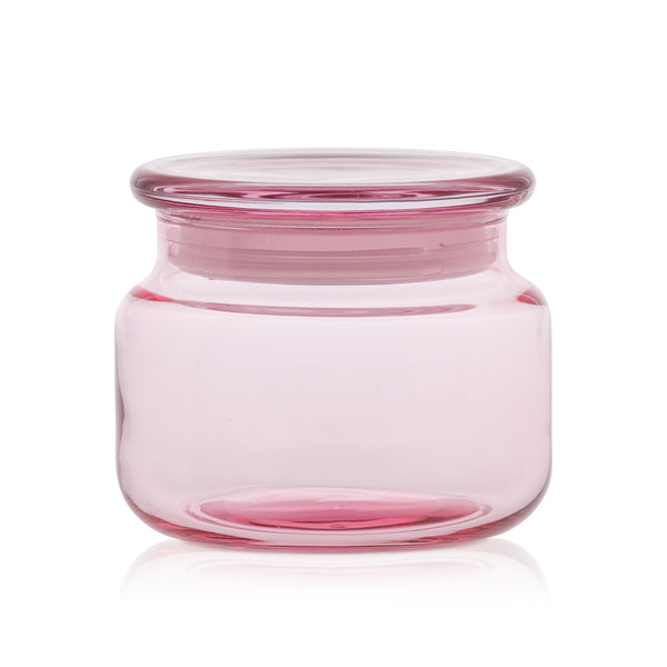 Szklany pojemnik z pokrywką do zalewu LUMINA 420 ml różowy transparent 35531 kpl 6 szt
