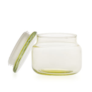 Szklany pojemnik z pokrywką do zalewu LUMINA 420 ml żółty transparent 35531 kpl 6 szt
