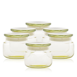 Szklany pojemnik z pokrywką do zalewu LUMINA 420 ml żółty transparent 35531 kpl 6 szt