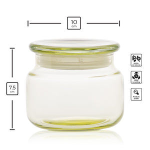 Szklany pojemnik z pokrywką do zalewu LUMINA 420 ml żółty transparent 35531 kpl 6 szt
