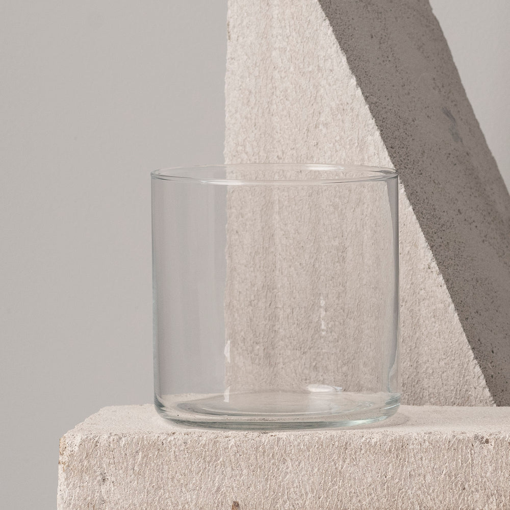 Wazon szklany niski cylinder pojemnik wys. 10 cm 600 ml