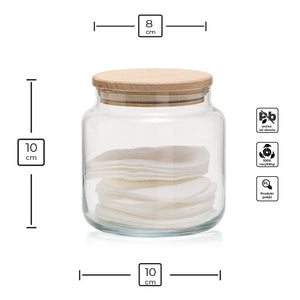 infografika pojemnik szklany pure home na waciki