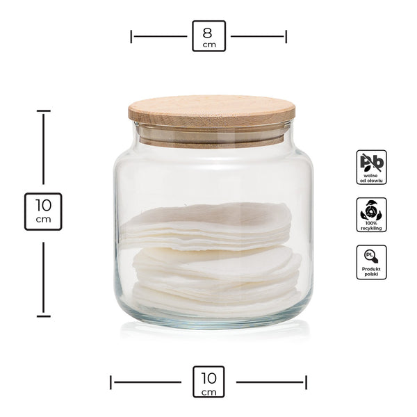 infografika pojemnik szklany pure home na waciki