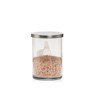 Pojemnik szklany do przechowywania PURE HOME z pokrywką metalową 15 cm