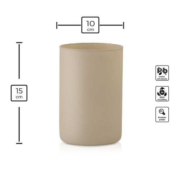 Wazon szklany BOHO cappucino 15 cm