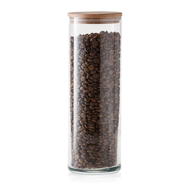 Wysoki pojemnik szklany do przechowywania z kolekcji PURE 29cm na kawę