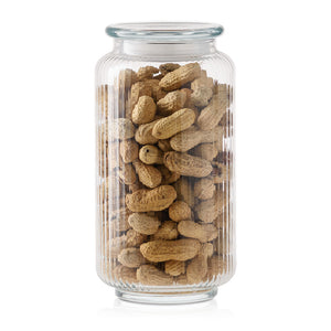 Pojemnik szklany z pokrywką szklaną na orzechy