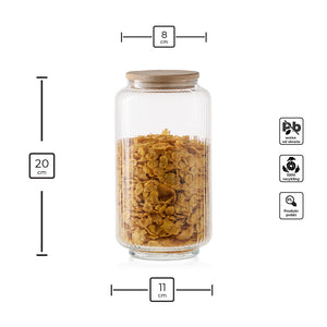 pojemnik szklany z pokrywką infografika produktu