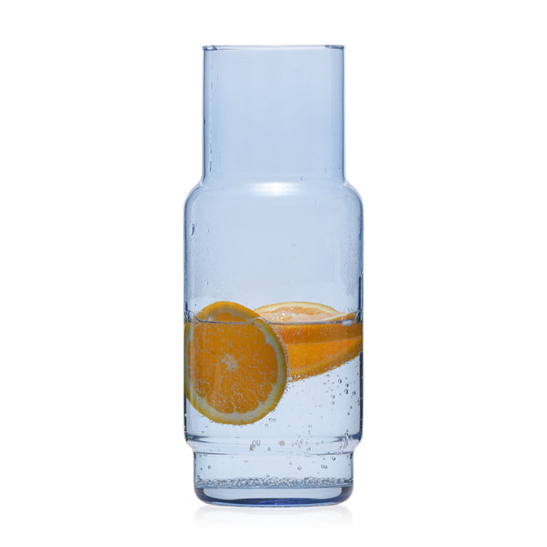 Karafka szklana gładka CRISTAL COLOR błękit 1 l
