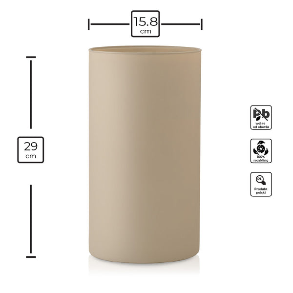 Wazon szklany BOHO cappucino 29 cm