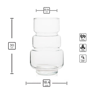 Wazon szklany geometryczny dekoracyjny 30 cm