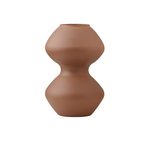 Wazon szklany na kwiaty i dekoracje brąz soft touch 28 cm