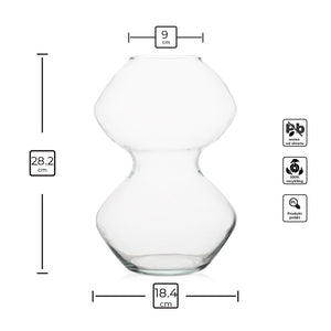 Wazon szklany nowoczesny dekoracyjny 28 cm