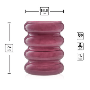 Wazon szklany na kwiaty i dekoracje róż milky 24 cm