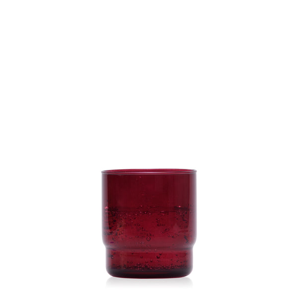 Zestaw CRISTAL COLOR bordo karafka 1 l + 6 szklanek niskich 465 ml