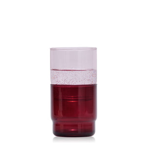 Zestaw CRISTAL COLOR róż karafka 1 l + 6 szklanek niskich 465 ml