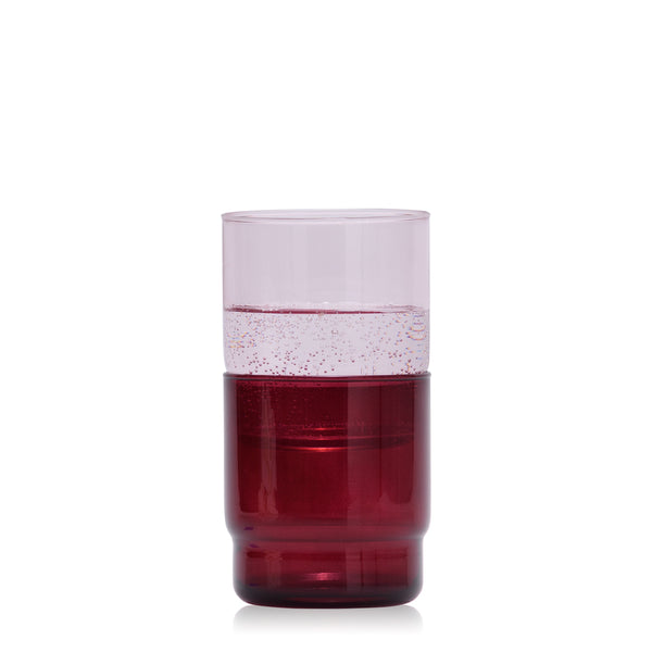 Zestaw CRISTAL COLOR róż karafka 1 l + 6 szklanek niskich 465 ml