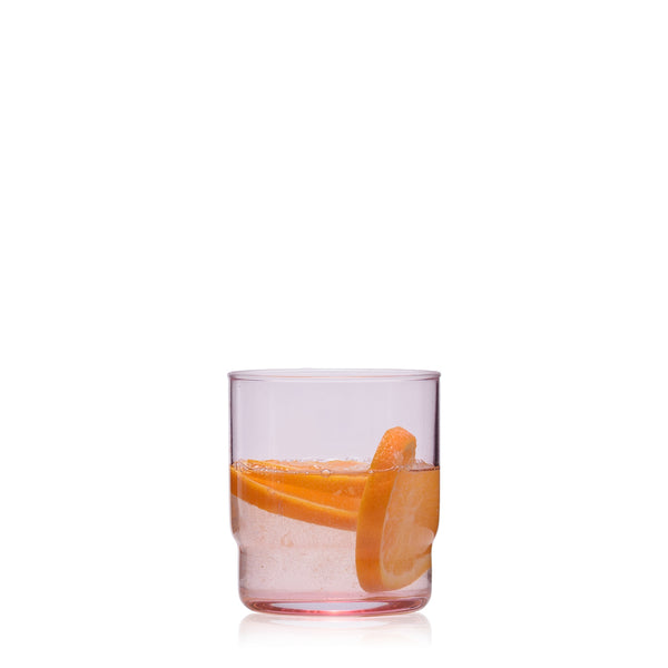 Zestaw CRISTAL COLOR róż karafka 1 l + 6 szklanek niskich 465 ml
