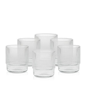 Szklanka ryflowana niska 465 ml CRISTAL kpl 6 szt.