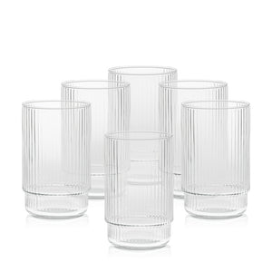 Szklanka ryflowana wysoka 720 ml CRISTAL kpl 6 szt.