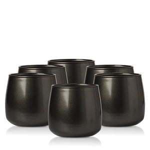 Szklany pojemnik do zalewu 435 ml czarny metalik 38430 kpl 6 szt.