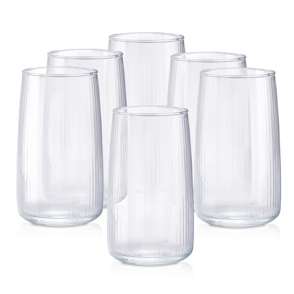 Szklanka ryflowana wysoka 500 ml kpl 6 szt.