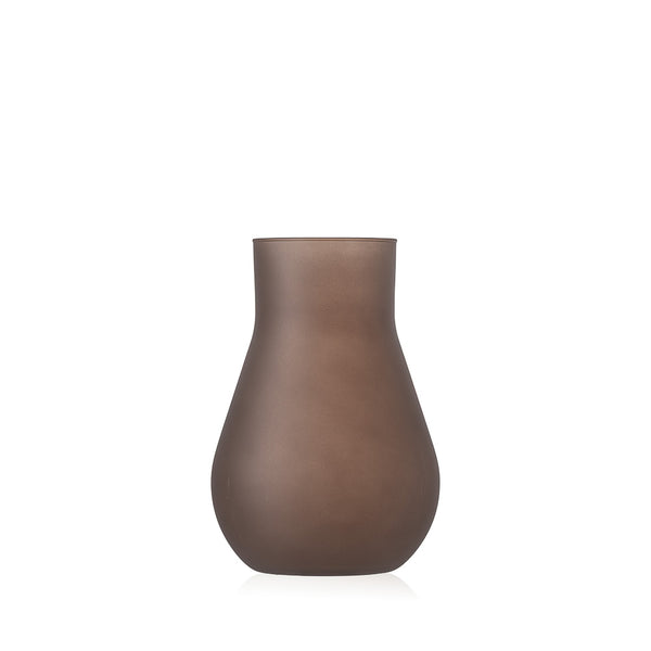 Wazon szklany dekoracyjny brązowa satyna H20 cm