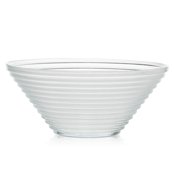 Elegancka, ryflowana miska szklana 1120 ml