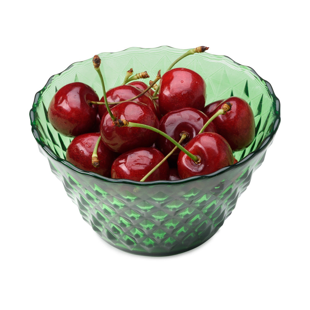 Elegancka mała miska szklana zielony transparent 6,5 cm 385 ml