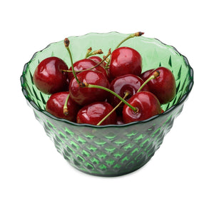 Elegancka mała miska szklana zielony transparent 6,5 cm 385 ml