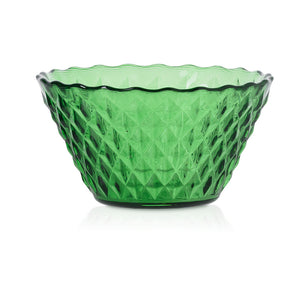 Elegancka mała miska szklana zielony transparent 6,5 cm 385 ml