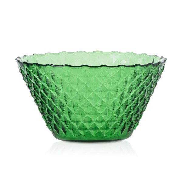 Elegancka miska szklana zielony transparent 8,6 cm 875 ml