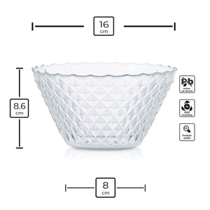 miska szklana ryflowana - infografika produktowa