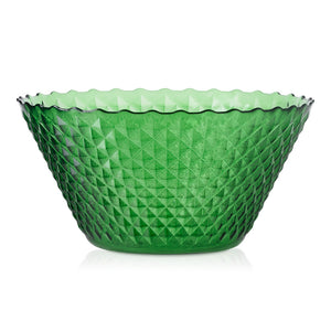 Elegancka duża miska szklana zielony transparent 125,5 cm 3260 ml