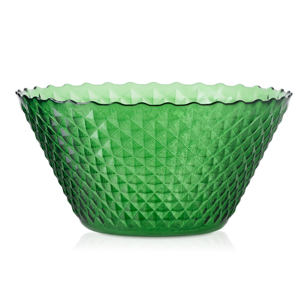 Elegancka duża miska szklana zielony transparent 125,5 cm 3260 ml
