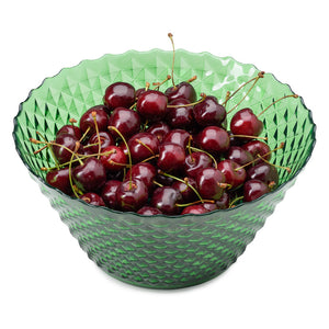 Elegancka duża miska szklana zielony transparent 125,5 cm 3260 ml