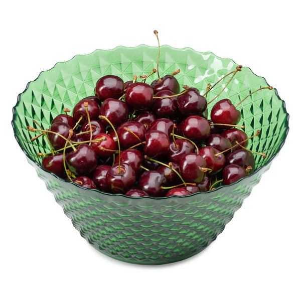 Elegancka duża miska szklana zielony transparent 125,5 cm 3260 ml
