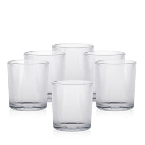 Szklany pojemnik do zalewu 253 ml ryflowany 70050 kpl 6 szt