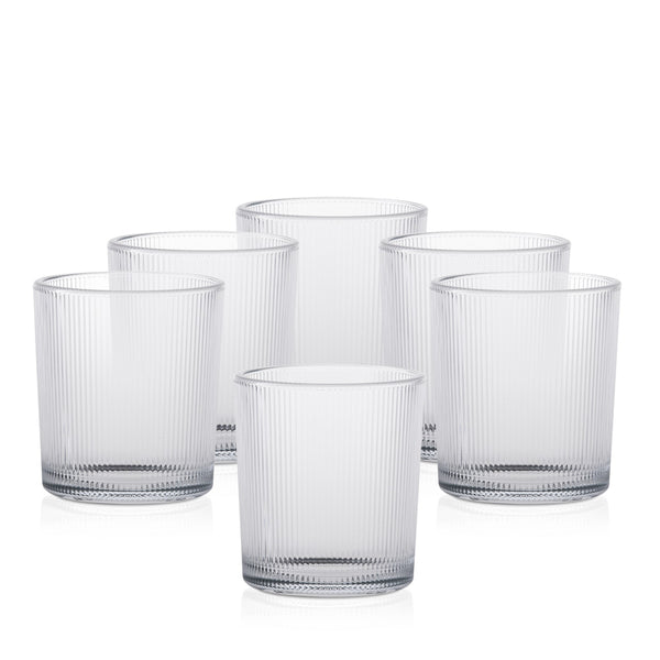 Szklany pojemnik do zalewu 253 ml ryflowany 70050 kpl 6 szt