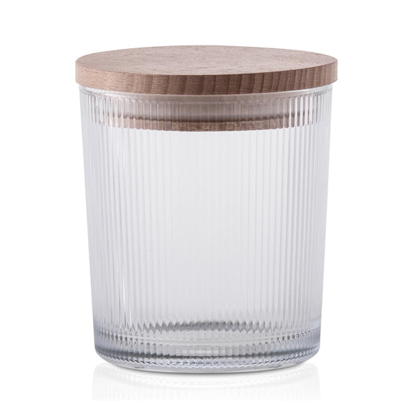 Szklany pojemnik do zalewu 253 ml ryflowany 70050 kpl 6 szt