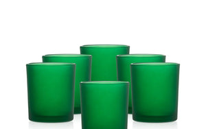 Szklany pojemnik do zalewu 230 ml zielona satyna 70053 kpl 6 szt.