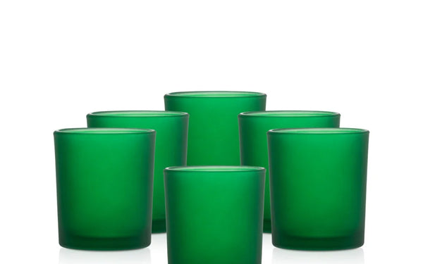Szklany pojemnik do zalewu 230 ml zielona satyna 70053 kpl 6 szt.