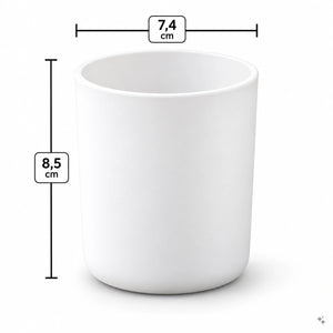 Pojemnik szklany do zalewu świec BASIC 70053 230 ml-biały mat -1 szt.